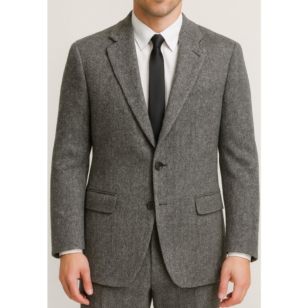 Brooks Brothers 346 Fitzgerald blazer jacket sport coat chevron print wool 41R